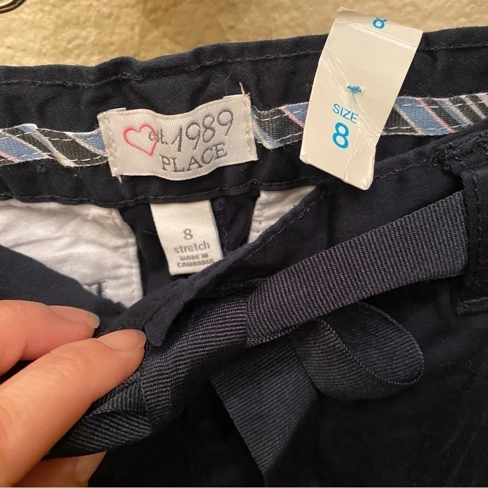 NWT-THE CHILDREN’S PLACE Girls Navy Bow Dress Pants Size 8 Yrs